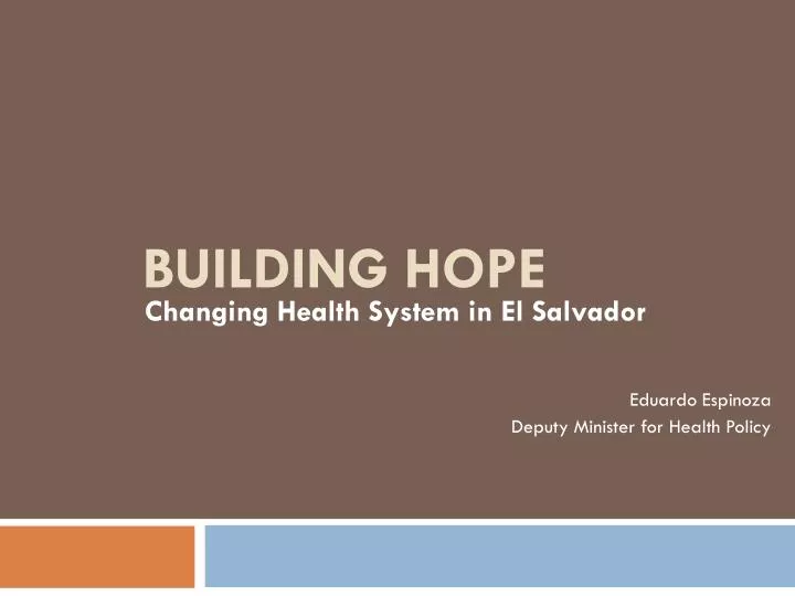 building hope