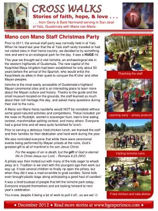 Mano con Mano Staff Christmas Party