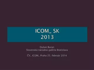 icom sk 2013