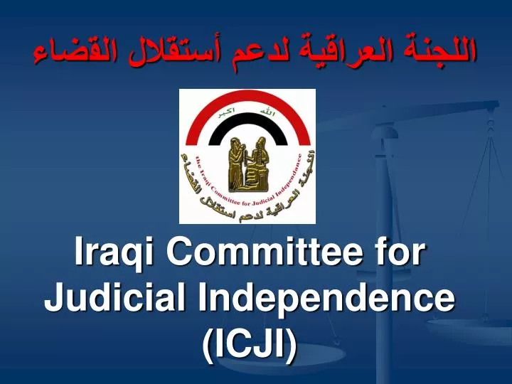 iraqi committee for judicial independence icji