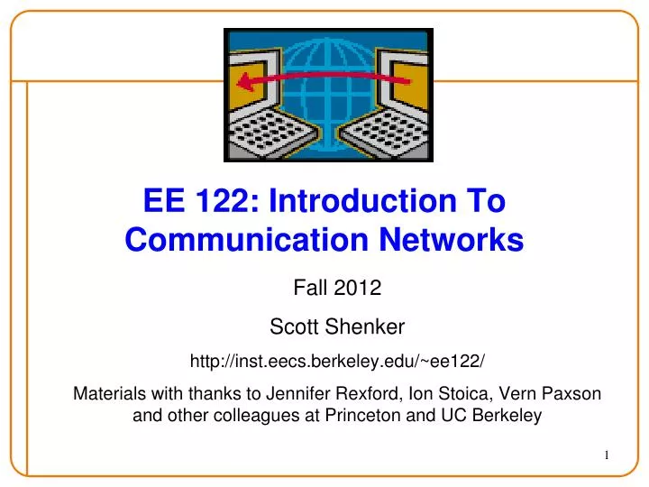 ee 122 introduction to communication networks