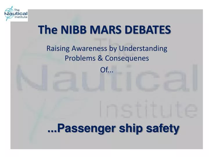 the nibb mars debates