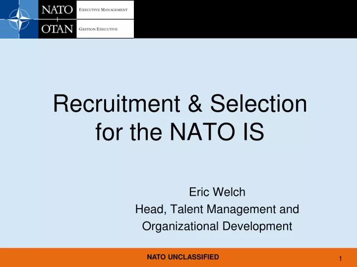 recruitment selection for the nato is