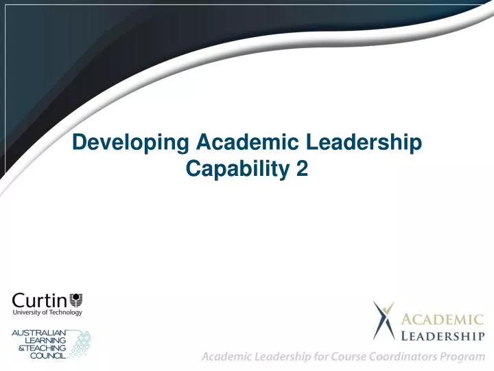 developing academic leadership capability 2