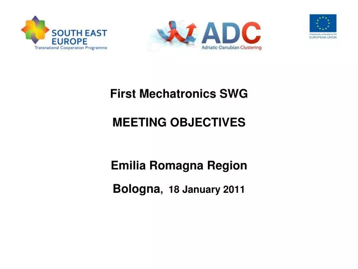first mechatronics swg meeting objectives emilia romagna region