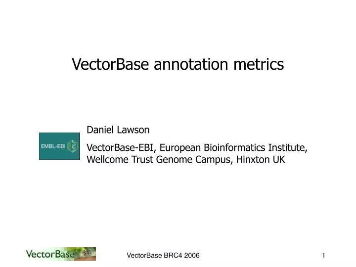 vectorbase annotation metrics