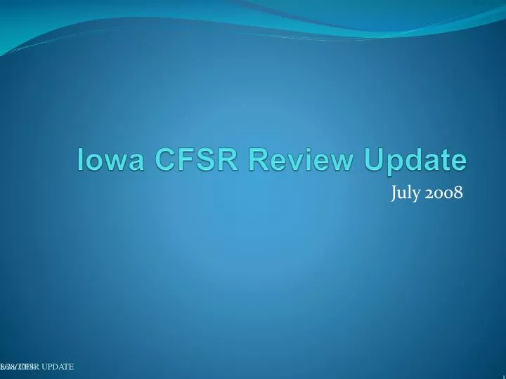 iowa cfsr review update