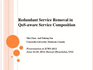 Redundant Service Removal in QoS -aware Service Composition