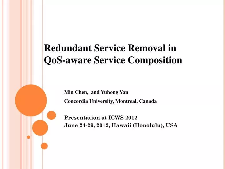 redundant service removal in qos aware service composition
