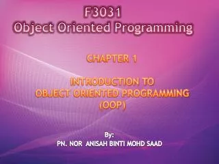 F3031 Object Oriented Programming