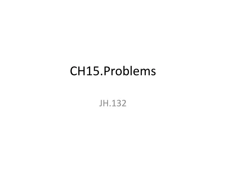 ch15 problems