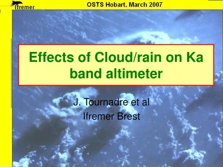 effects of cloud rain on ka band altimeter
