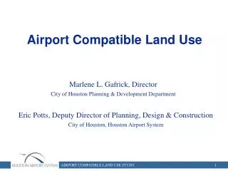 Airport Compatible Land Use