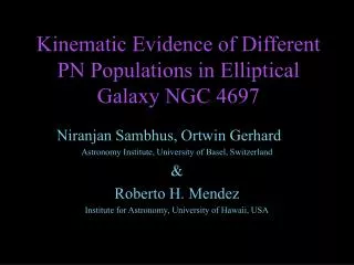 Kinematic Evidence of Different PN Populations in Elliptical Galaxy NGC 4697