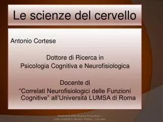 le scienze del cervello