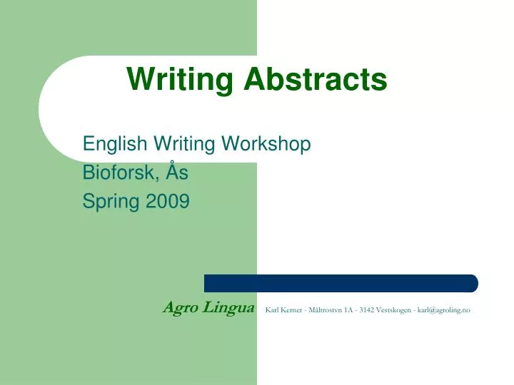 writing abstracts