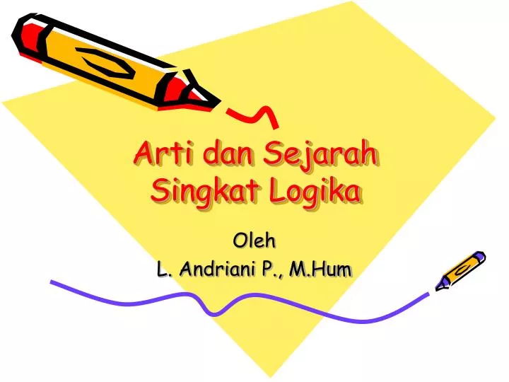 arti dan sejarah singkat logika