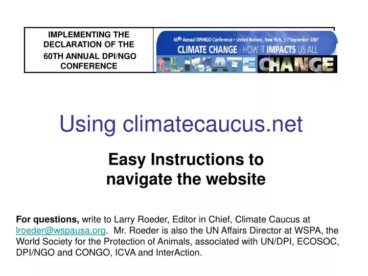 using climatecaucus net