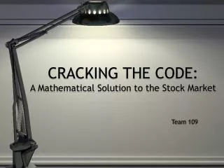 CRACKING THE CODE: A Mathematical Solution to the Stock Market