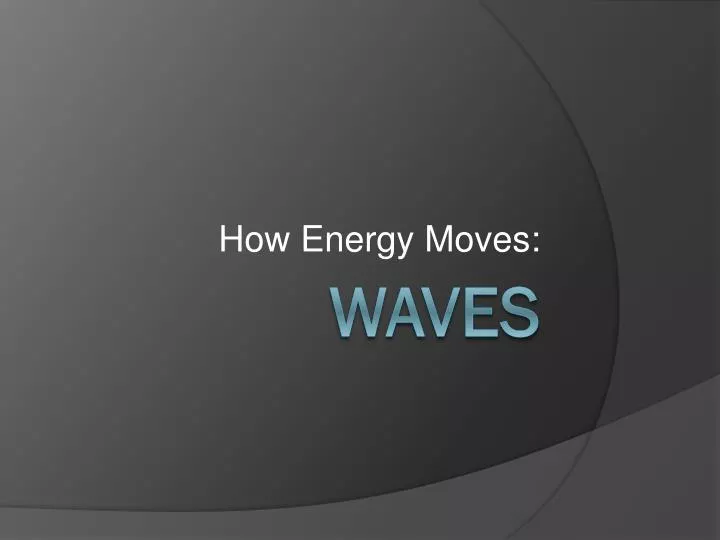 how energy moves