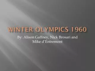 Winter Olympics 1960