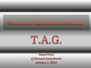 Thompson Amendment Group