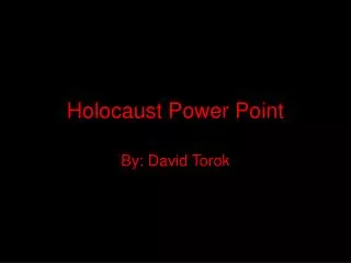 Holocaust Power Point