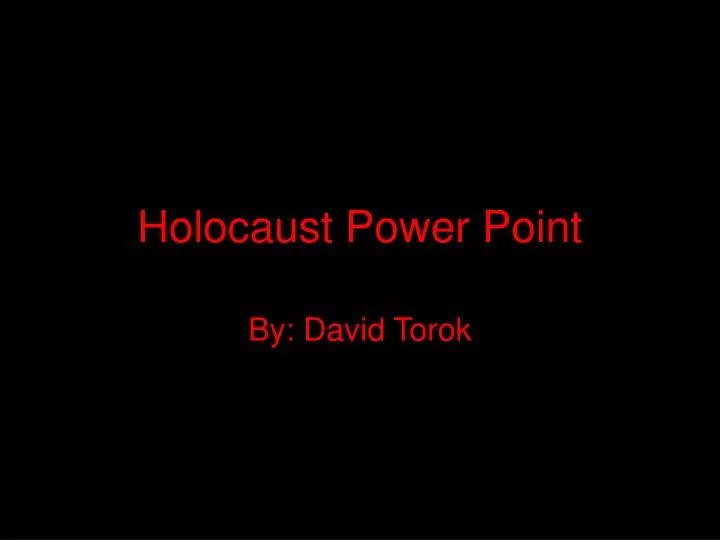 holocaust power point