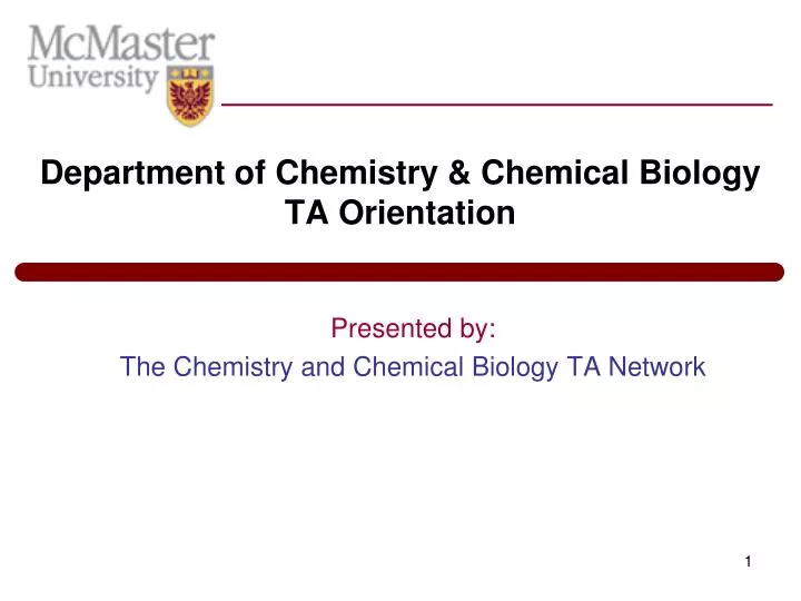 department of chemistry chemical biology ta orientation