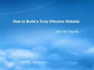 How to Build a Truly Effective Website