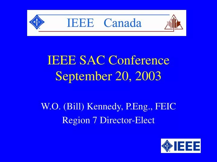 ieee sac conference september 20 2003