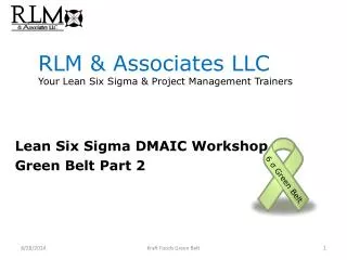 RLM &amp; Associates LLC Your Lean Six Sigma &amp; Project Management Trainers