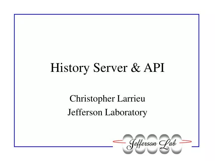history server api