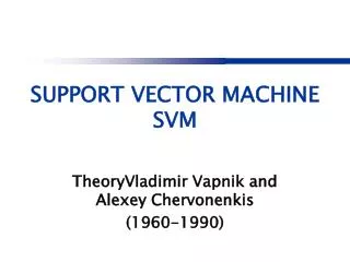support vector machine svm