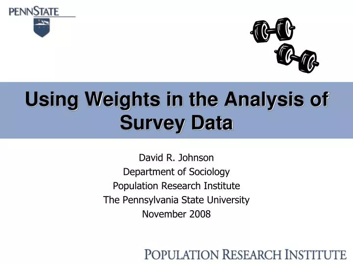 using weights in the analysis of survey data