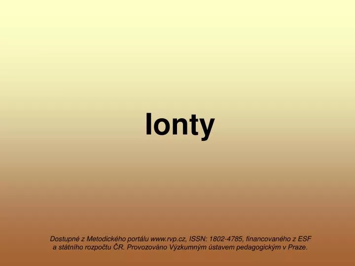 ionty