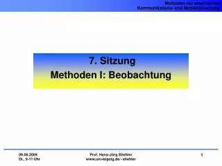7 sitzung methoden i beobachtung