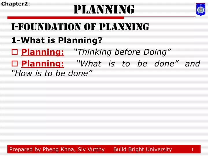 planning