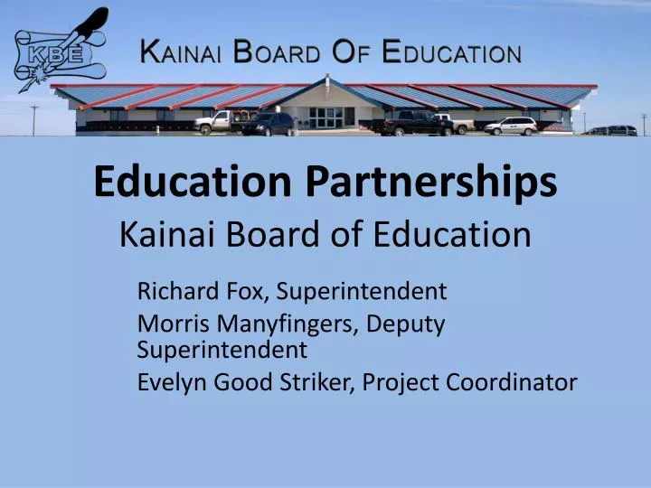 education partnerships kainai board of education