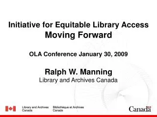 CHANGE. CHOICE. HOPE. Initiative for Equitable Library Access