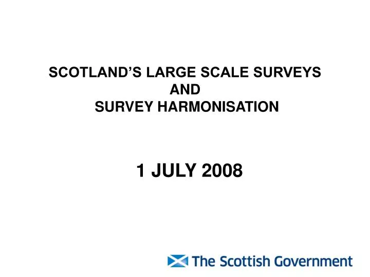 scotland s large scale surveys and survey harmonisation