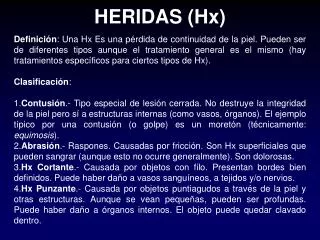 heridas hx