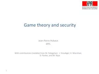 Game theory and security