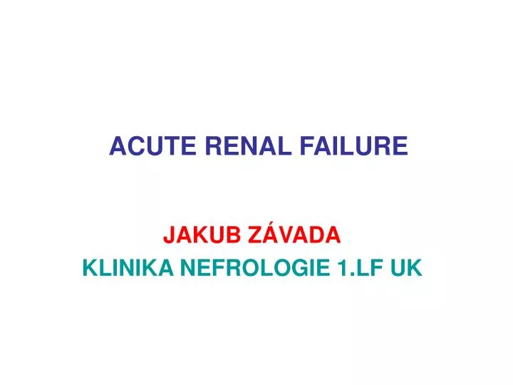 acute renal failure