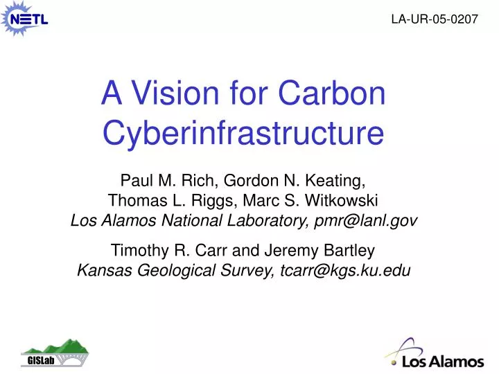 a vision for carbon cyberinfrastructure