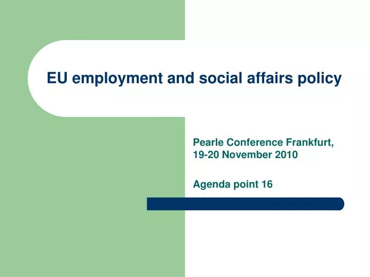 eu employment and social affairs policy