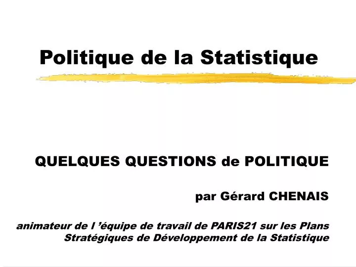 politique de la statistique