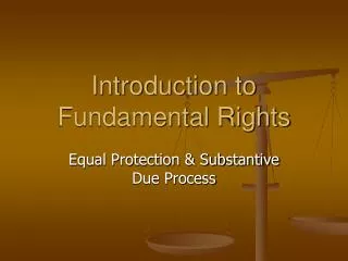 Introduction to Fundamental Rights