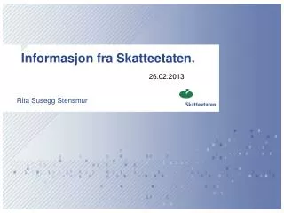 informasjon fra skatteetaten