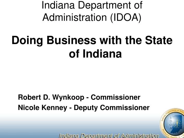 indiana department of administration idoa